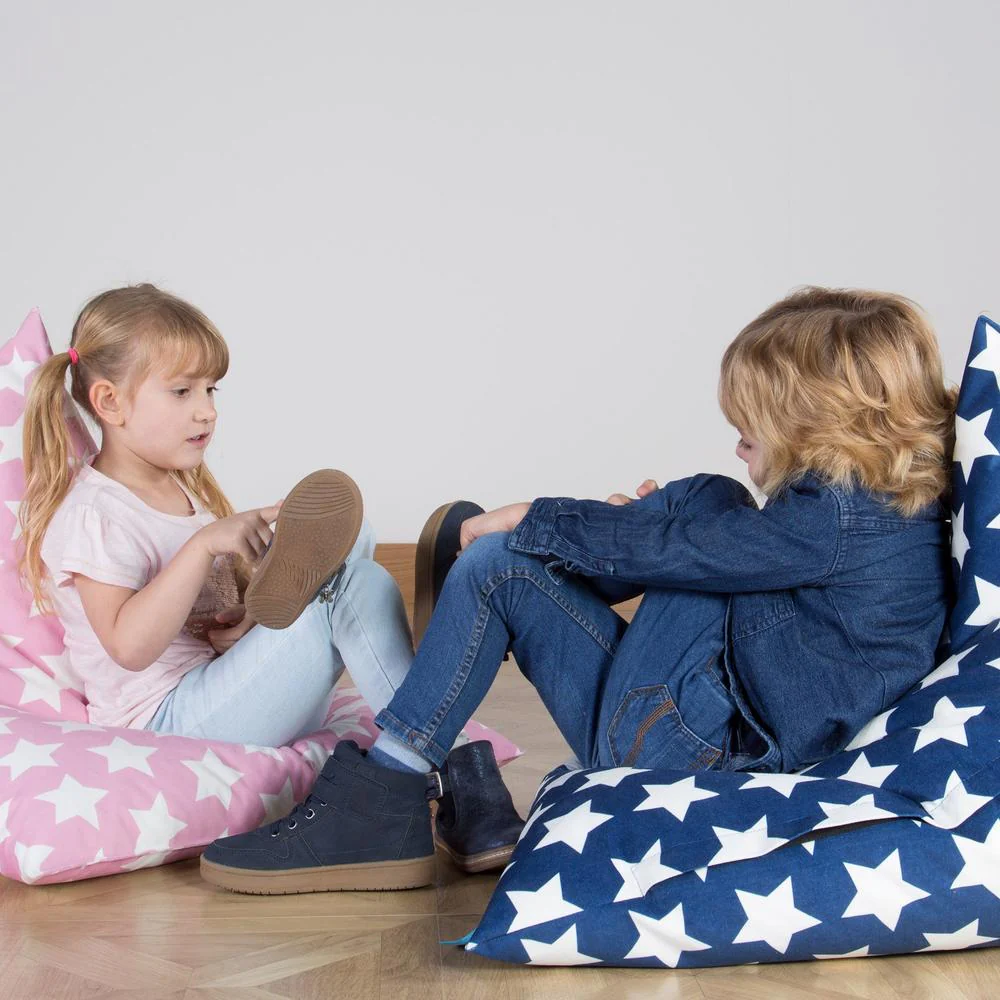 Sittsäck Barn Game 1-6 år - Tryck Stjärnor Rosa - Image 5