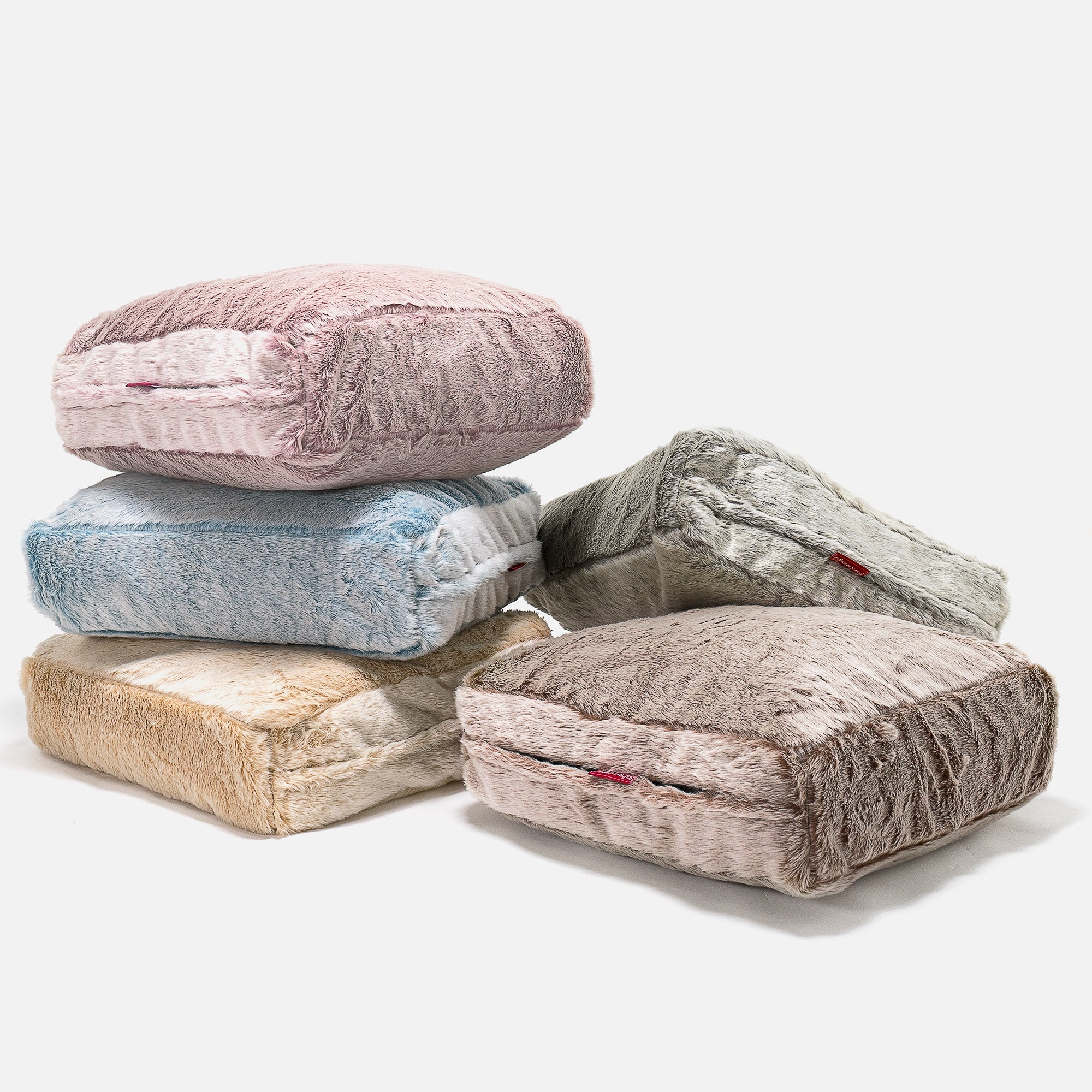 Stor Golvkudde - Fuskkaninpäls Gyllenbrun - Image 4